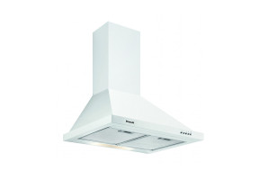 Hotte décorative 60cm Brandt 600m3/h blanc - AD1006W